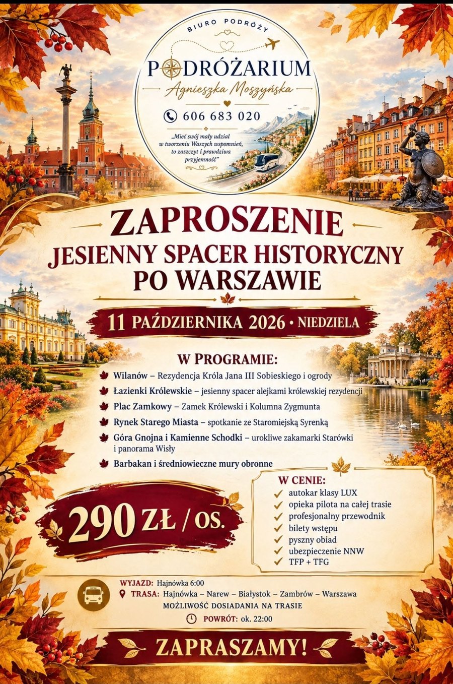 Jesienny spacer historyczny po Warszawie